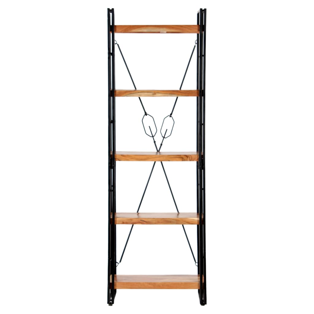 Biblioteca vidaXL, Lemn de Acacia, 60 x 30 x 180 cm, Maro