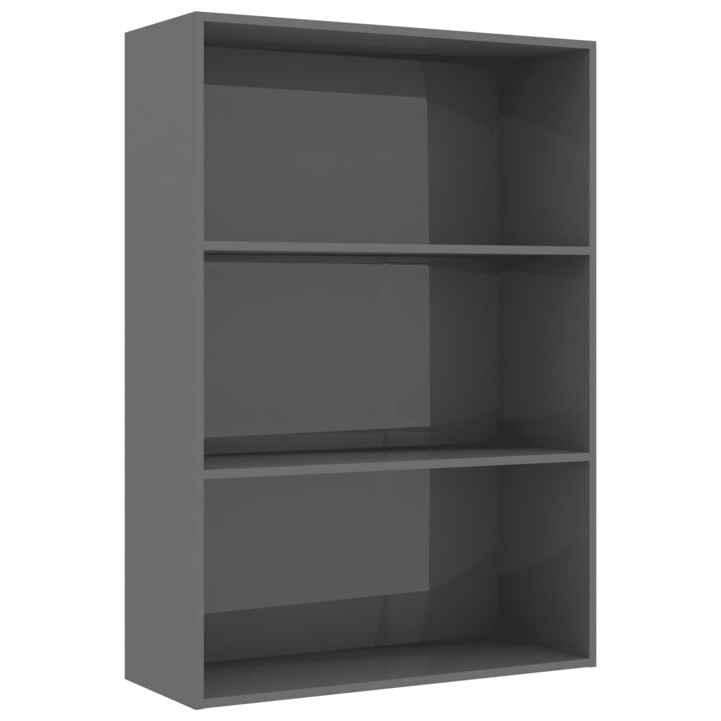 Biblioteca vidaXL, PAL extralucios, 80 x 30 x 114 cm, Gri