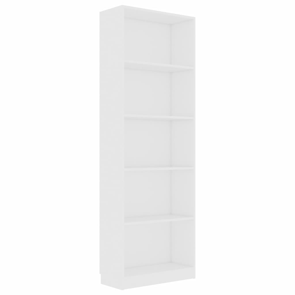 Biblioteca vidaXL, PAL, 60 x 24 x 175 cm, Alb