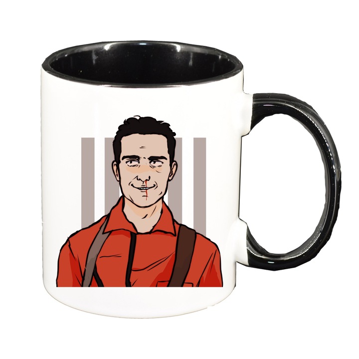 Cana La Casa De Papel, interior negru, 330ml, D1480