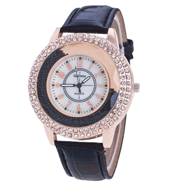 Ceas dama GoGoey CS1190, stil casual, negru