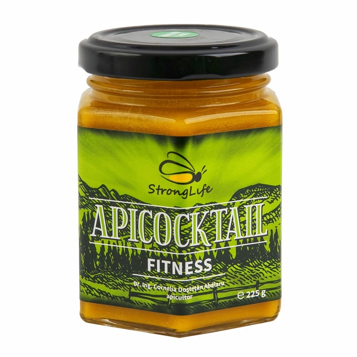 ApiCocktail® Fitness - cocktail apicol pentru imbunatatirea performantelor fizice si mentale by Dr. Ing. Cornelia Dostetan Abalaru apicultor - 225 gr