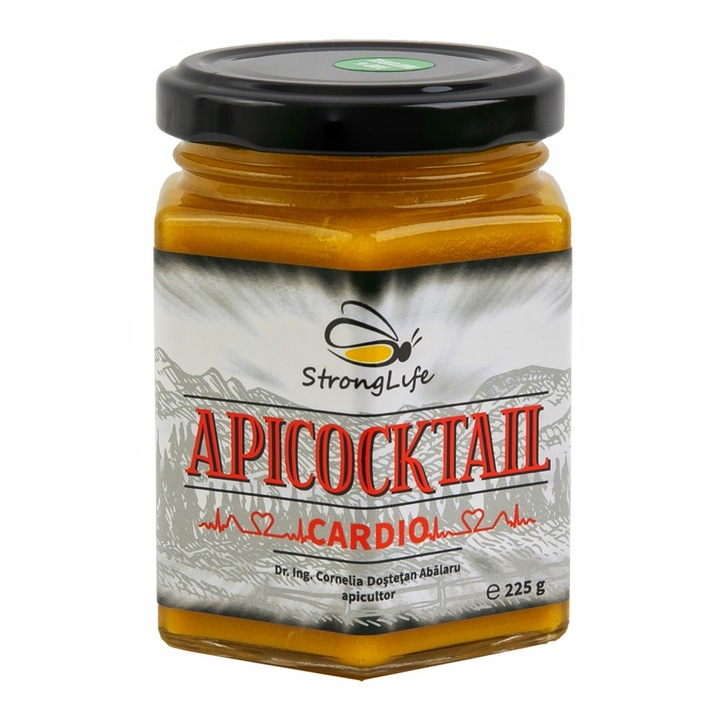 Apicocktail® Cardio - cocktail apicol cu proprietati terapeutice cardio-vasculare by Dr. Ing. Cornelia Dostetan Abalaru apicultor - 225g