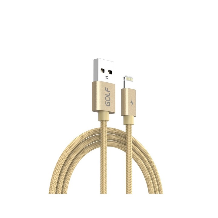 Cablu USB compatibil cu Apple fast charge auriu Golf GC-76i