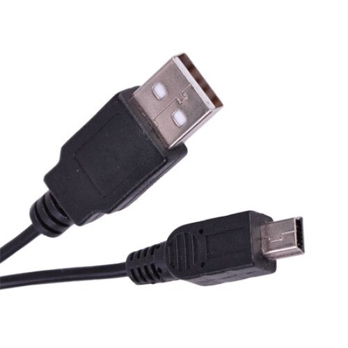 Cablu miniUSB - USB-A negru lungime 0.8m