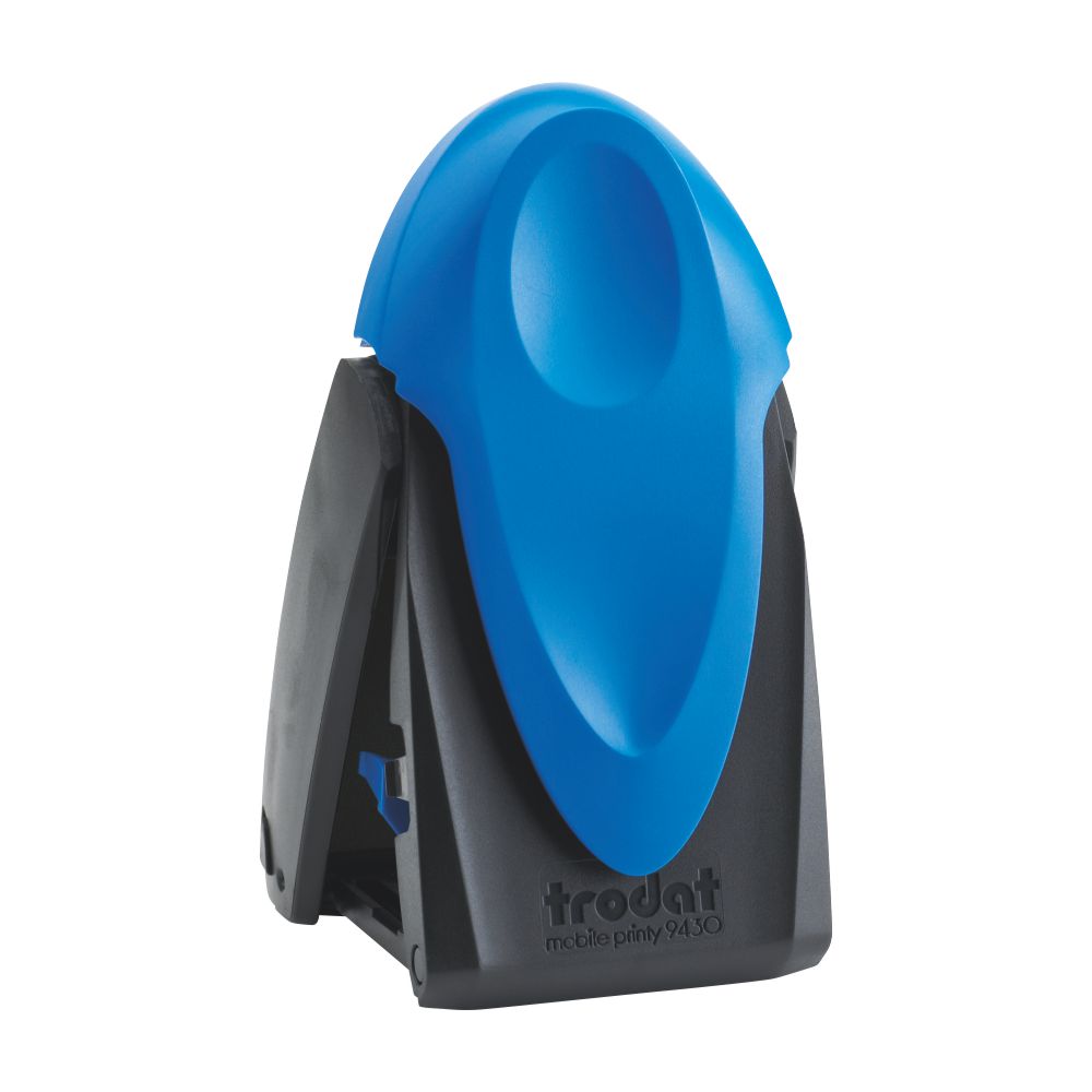 Stampila rotunda de buzunar Trodat Mobile Printy 9430, tus albastru, diametru 30 mm, culoare albastru