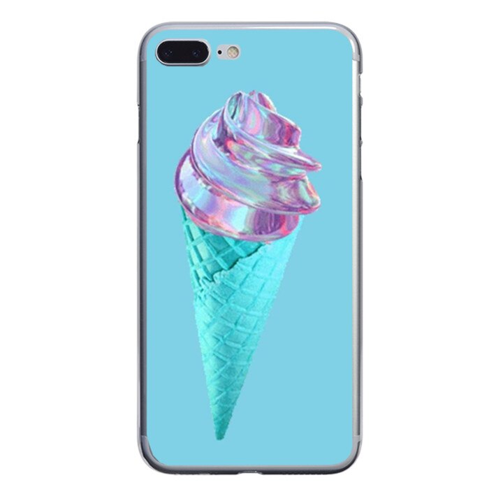 Husa silicon albastra iPhone 8 plus Icecream