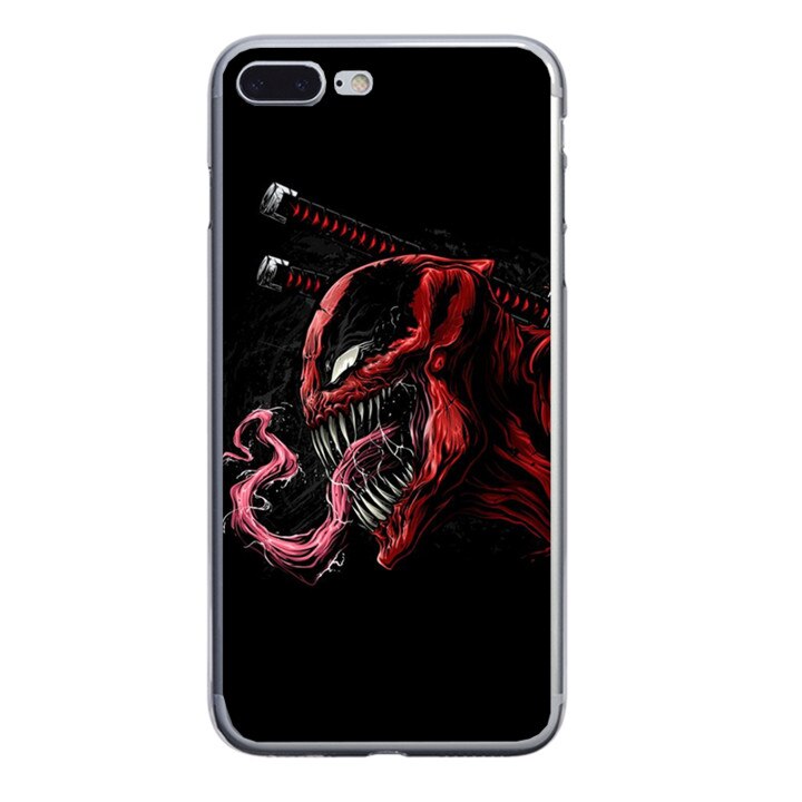 Husa silicon neagra iPhone 7 plus Venom Pool