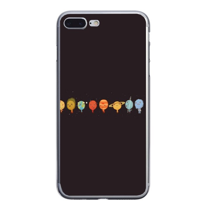 Husa silicon neagra iPhone 8 plus Solary System