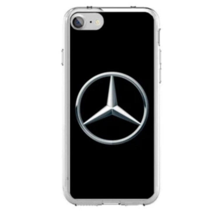 Husa silicon neagra iPhone 8 Mercedes Logo