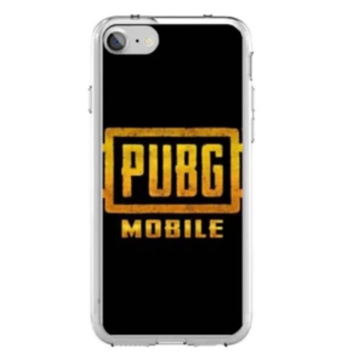 Husa silicon neagra iPhone 8 PUBG Mobile