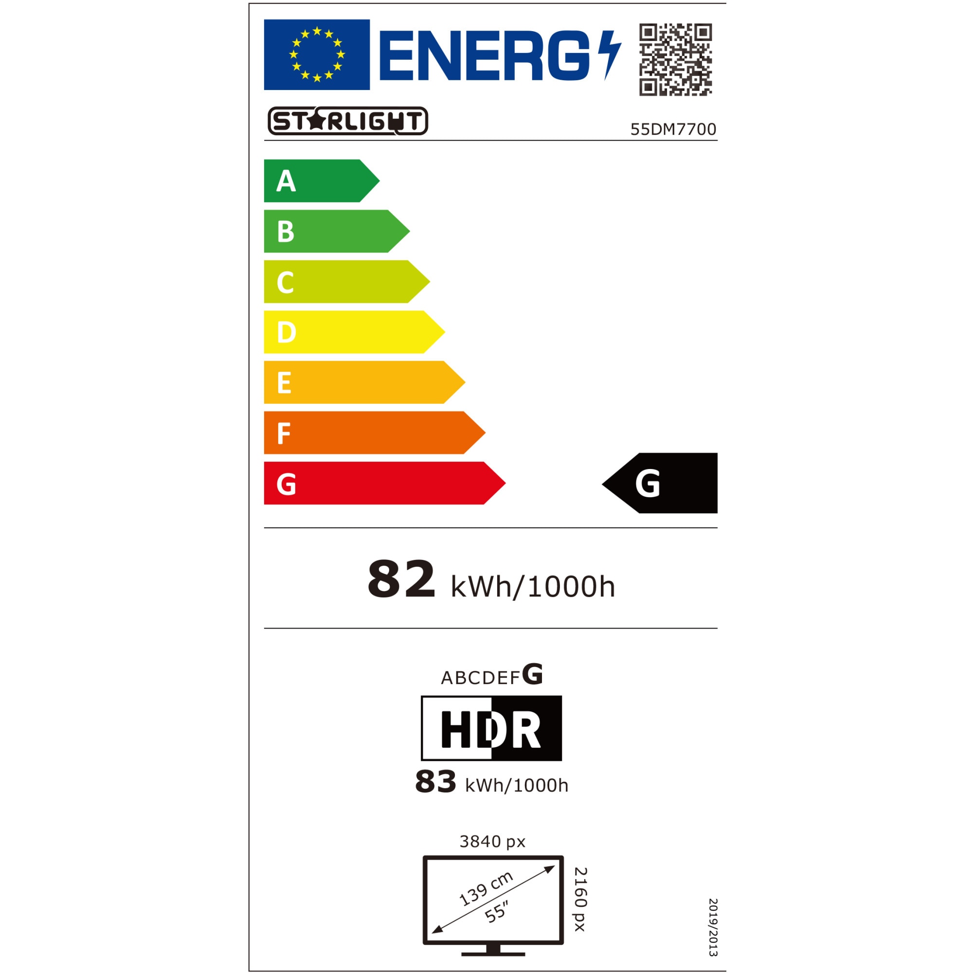 Televizor Star-Light 55DM7700, 140 cm, Smart Android, 4k Ultra HD, LED, Clasa G