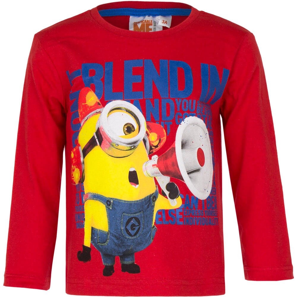 Tricou Minions, maneca lunga, Rosu