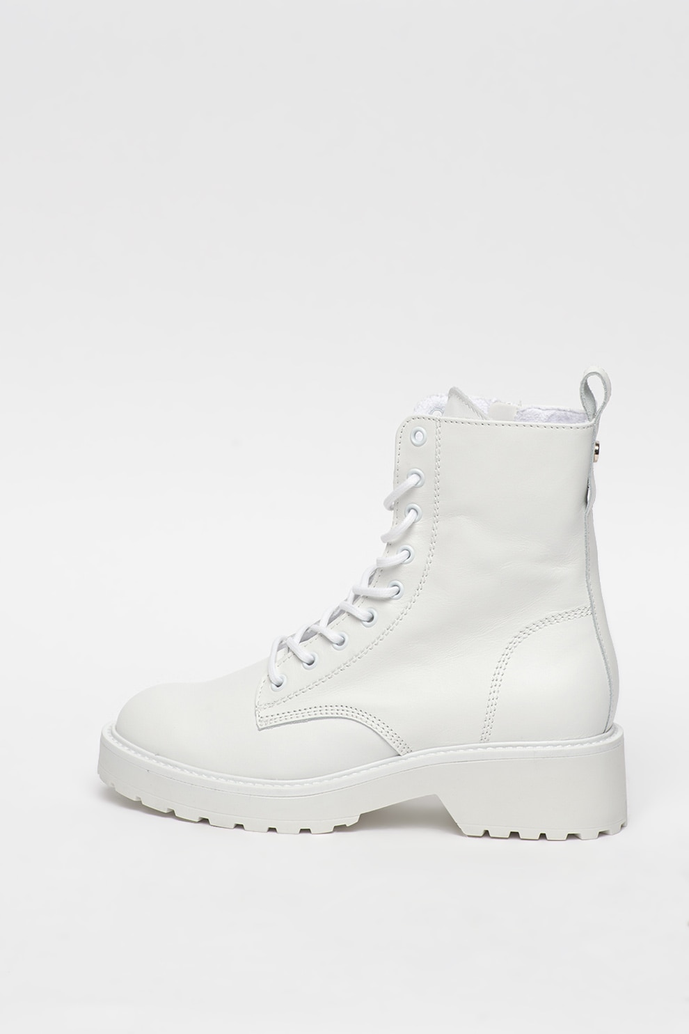 Steve Madden, Ghete de piele Tornado, Alb optic, 40