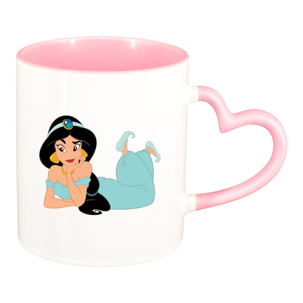 Cana Aladin - Yasmin, interior roz, maner inima, 330ml, D1506