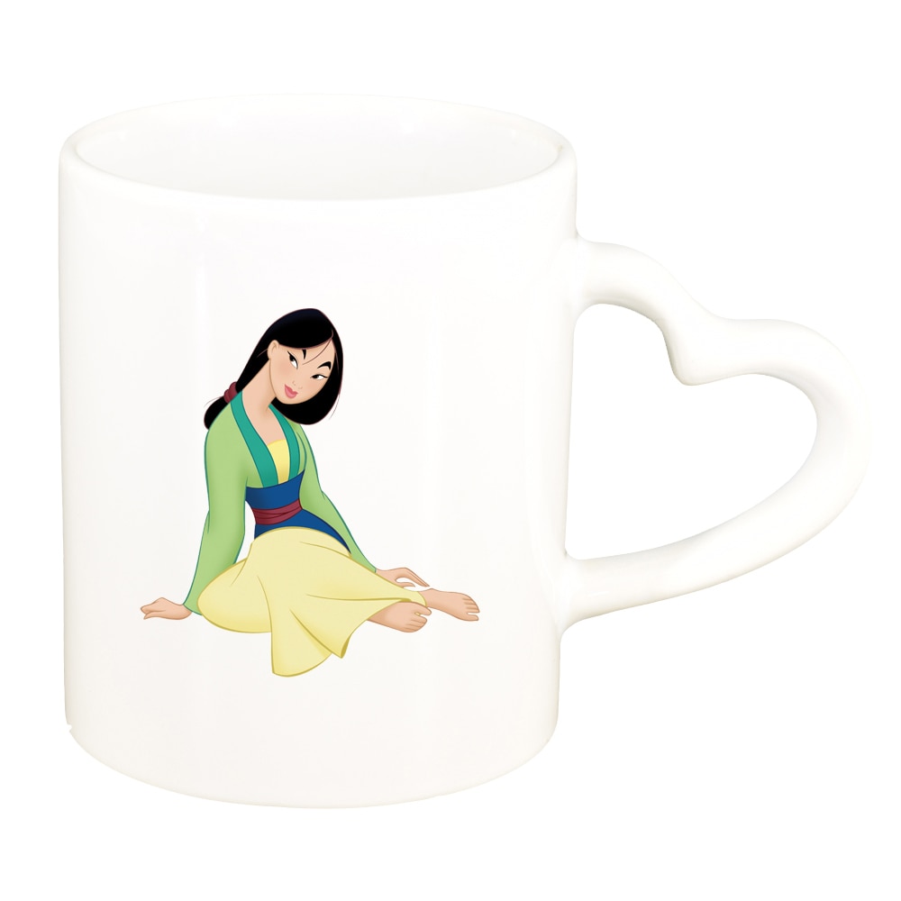 Cana Pocahontas, alb, maner inima, 330ml, D1510