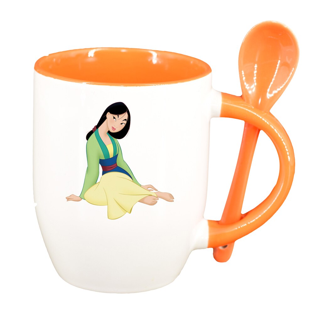 Cana Pocahontas cu lingurita, interior portocaliu, 330ml, D1510