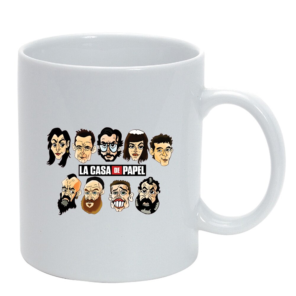 Cana La Casa De Papel, alb, 330ml, D1490