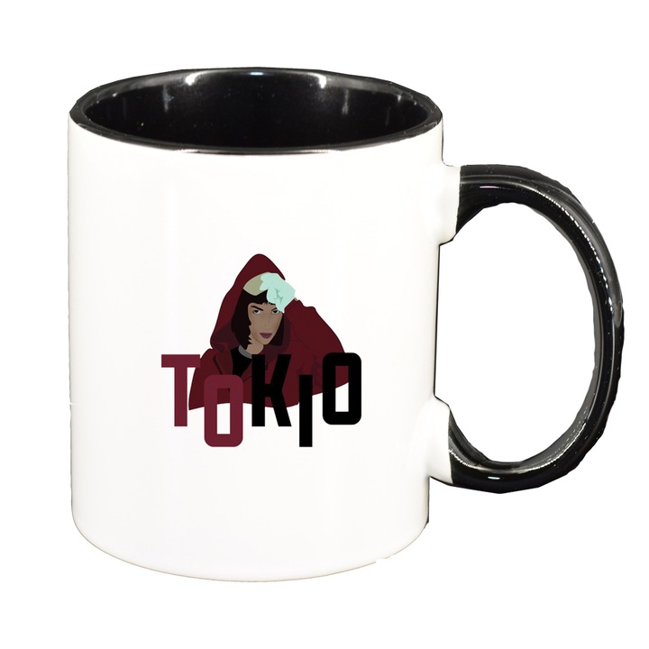 Cana La Casa De Papel, interior negru, 330ml, D1486