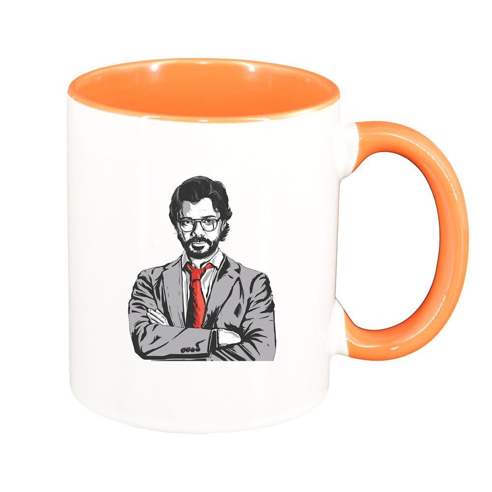 Cana La Casa De Papel, interior portocaliu, 330ml, D1489