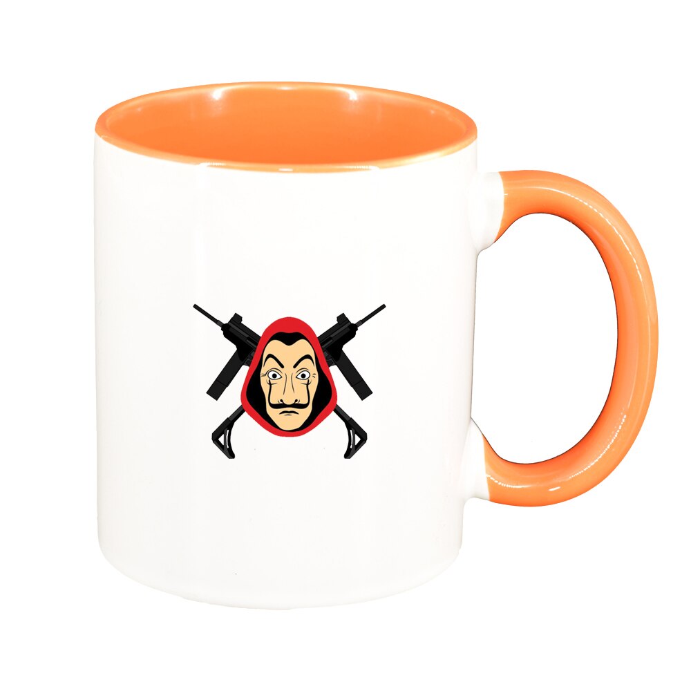 Cana La Casa De Papel, interior portocaliu, 330ml, D1491