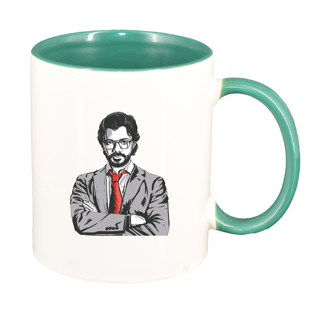 Cana La Casa De Papel, interior verde, 330ml, D1489