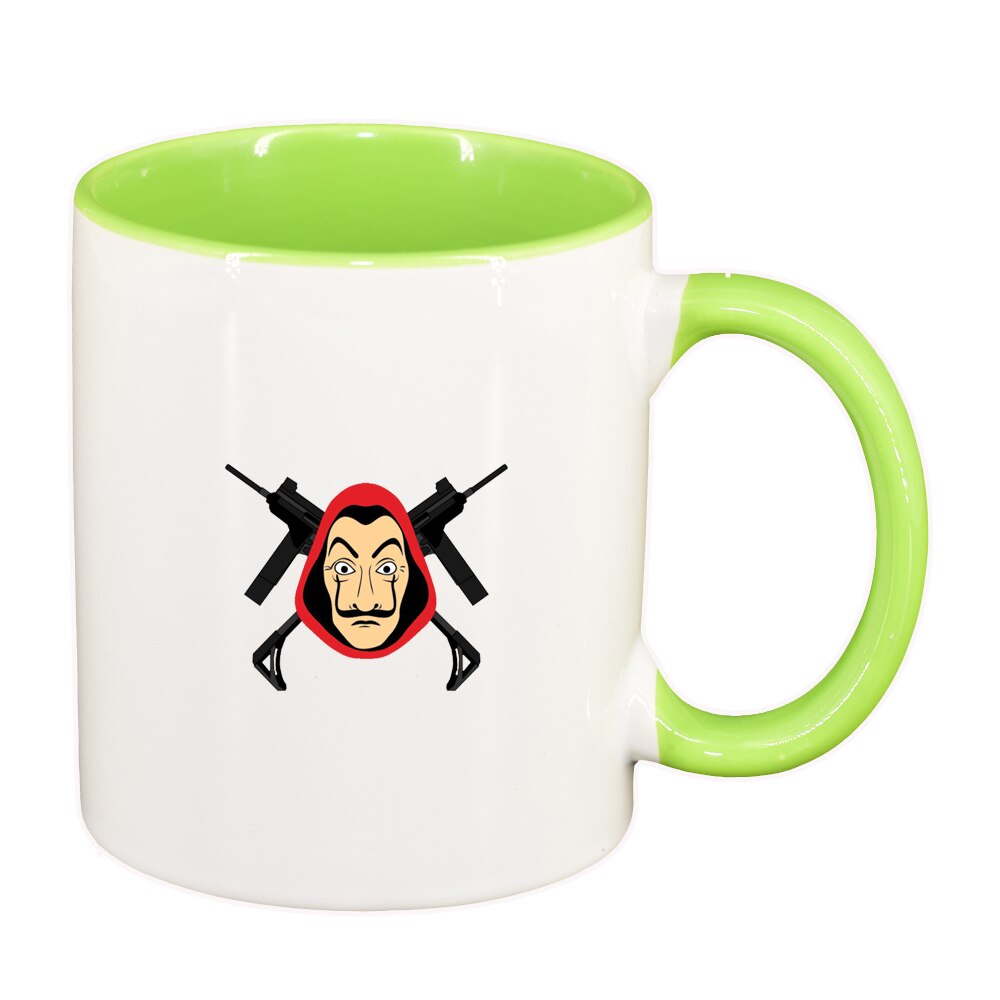 Cana La Casa De Papel, interior verde deschis, 330ml, D1491