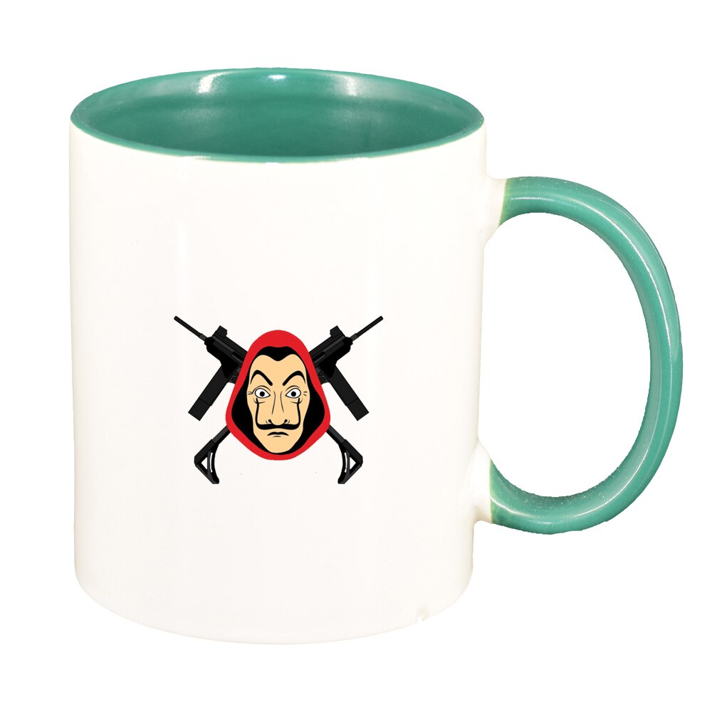 Cana La Casa De Papel, interior verde, 330ml, D1491