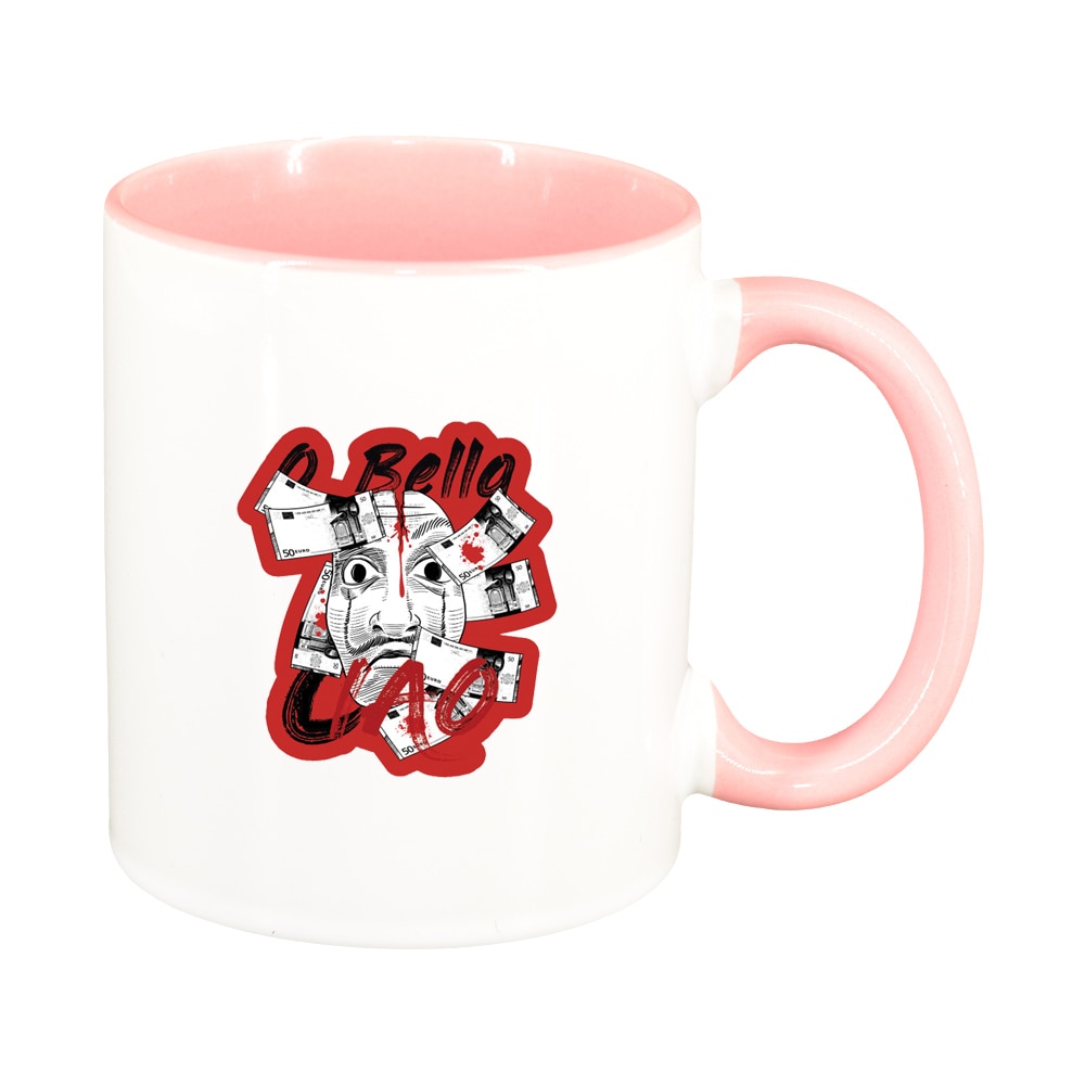 Cana La Casa De Papel, interior roz, 330ml, D1494