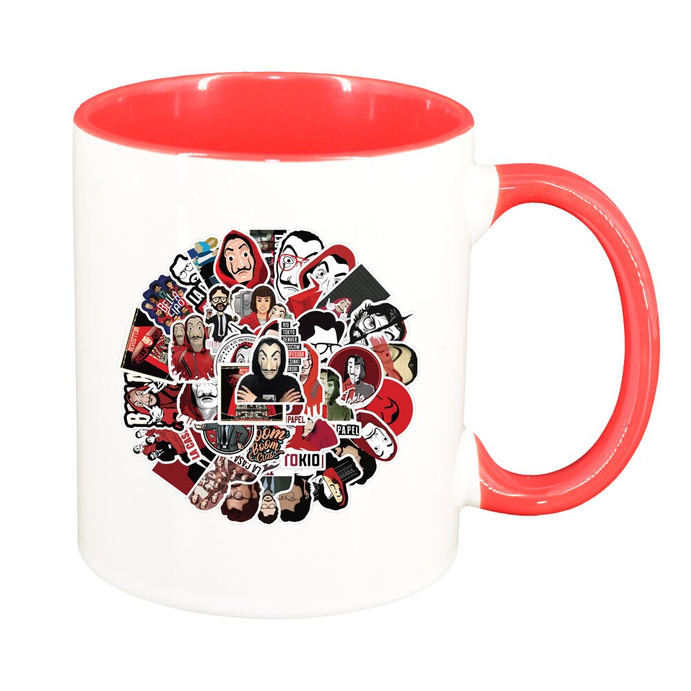 Cana La Casa De Papel, interior rosu, 330ml, D1493