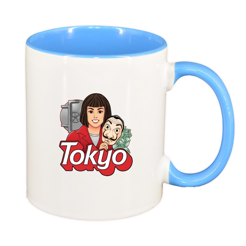 Cana La Casa De Papel, interior albastru, 330ml, D1496