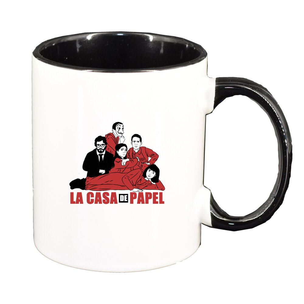 Cana La Casa De Papel, interior negru, 330ml, D1495