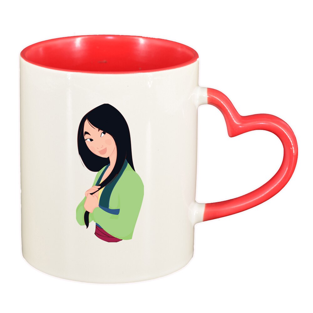 Cana Pocahontas, interior rosu, maner inima, 330ml, D1509