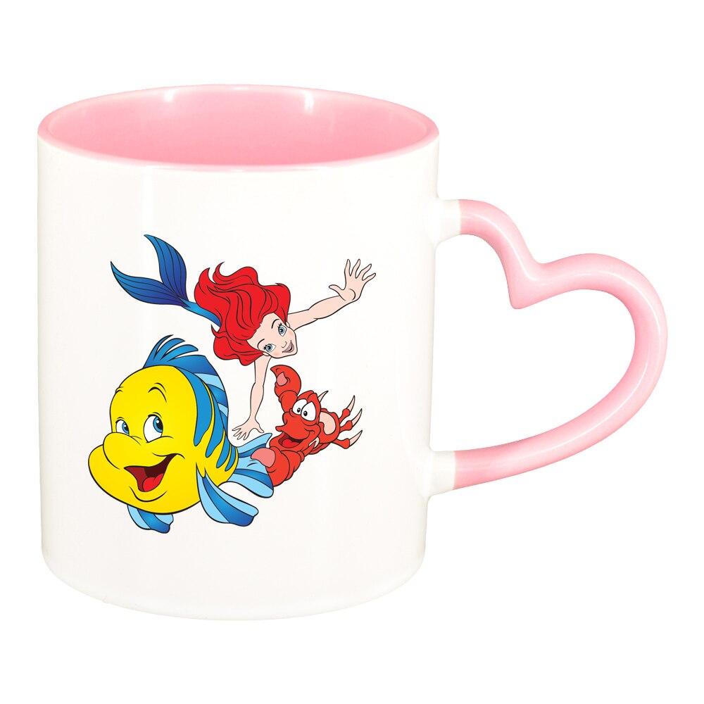 Cana Ariel, interior roz, maner inima, 330ml, D1512