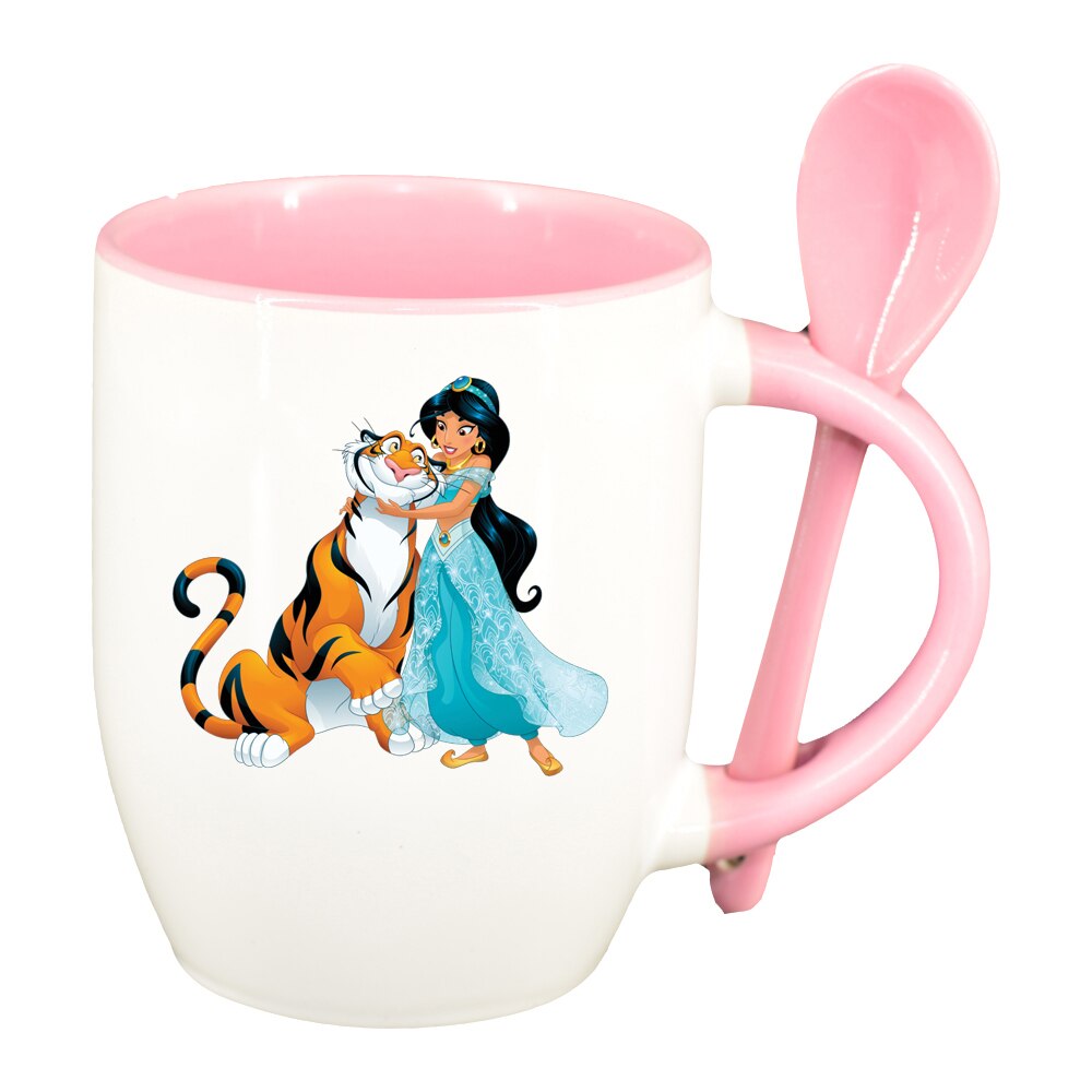 Cana Aladin - yasmin cu lingurita, interior roz, 330ml, D1514