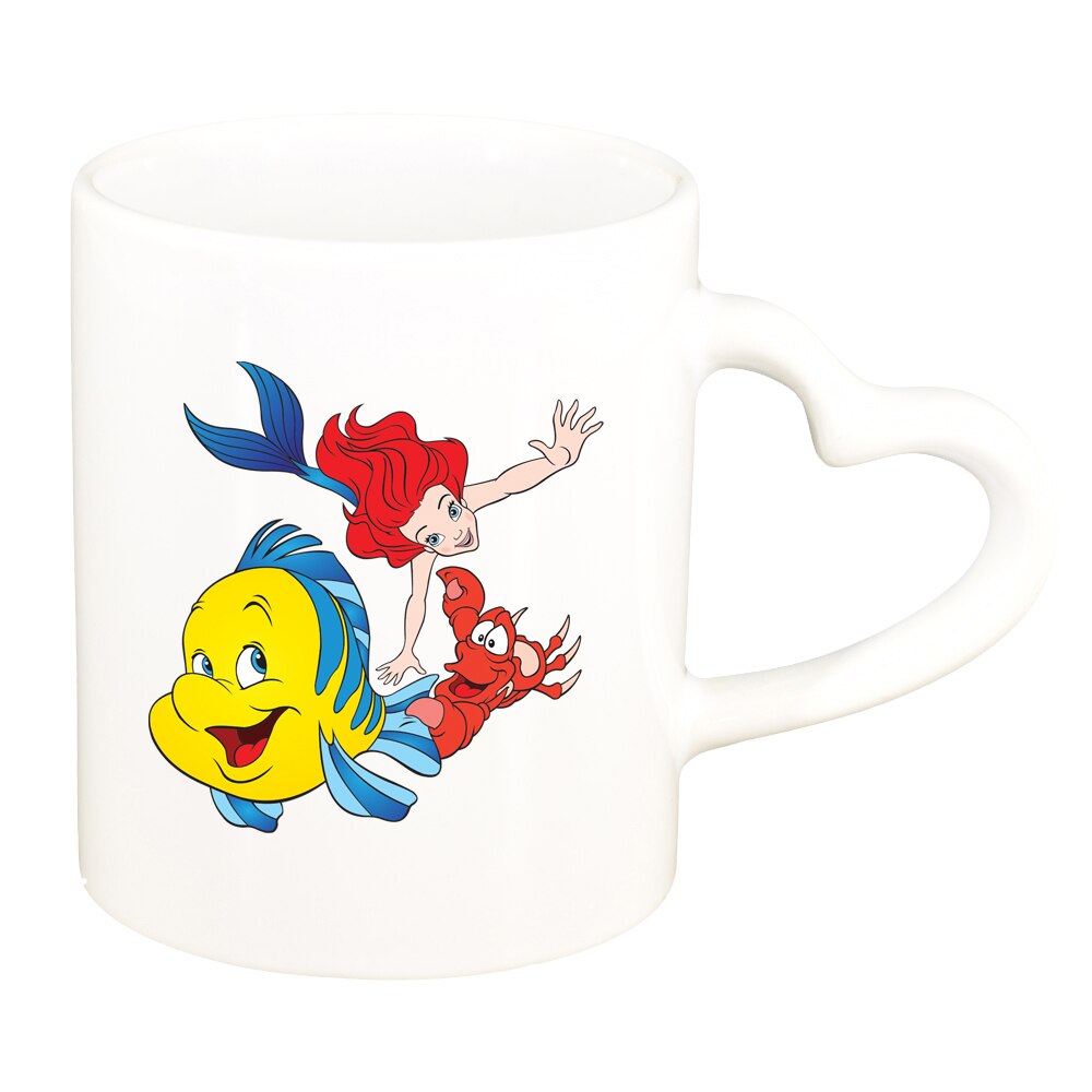 Cana Ariel, alb, maner inima, 330ml, D1512