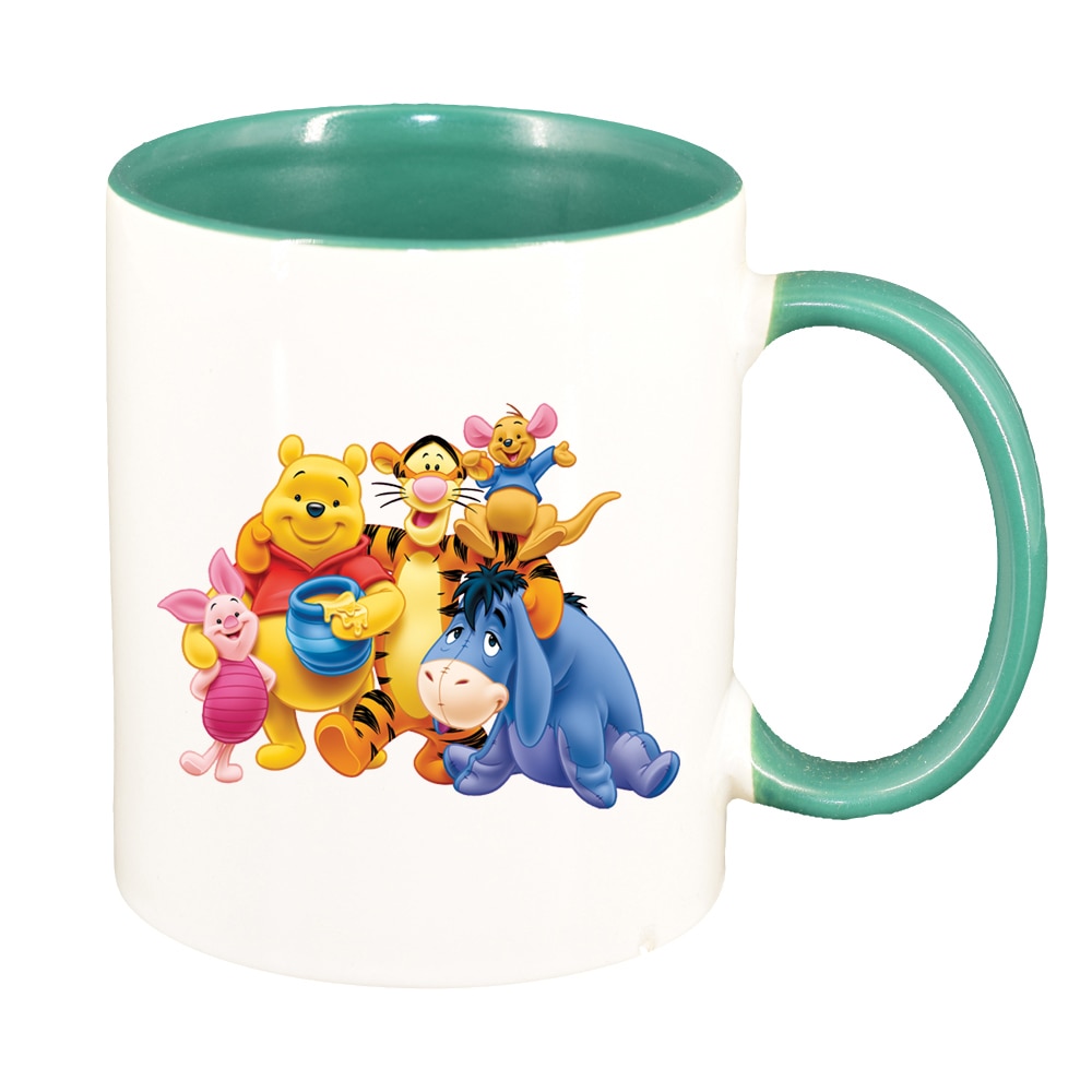 Cana Winnie the pooh, interior verde, 330ml, D1513