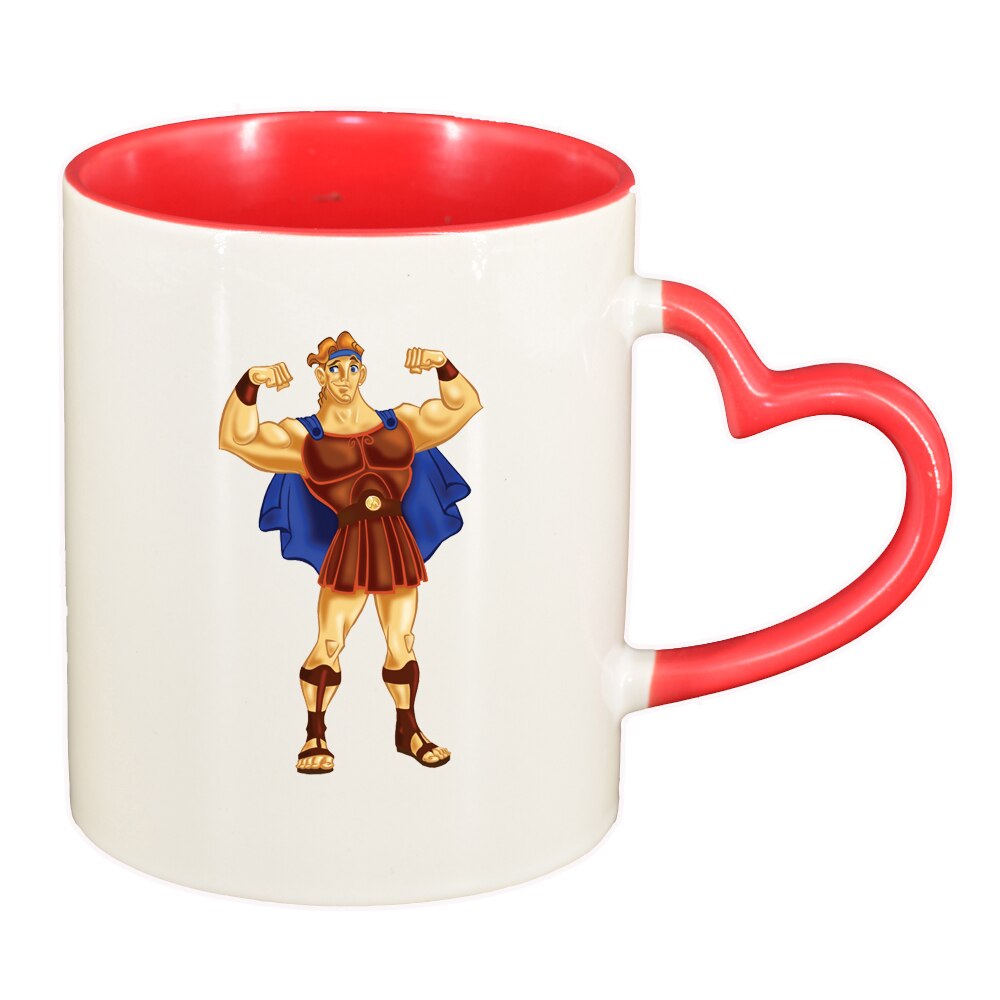 Cana Hercules, interior rosu, maner inima, 330ml, D1518