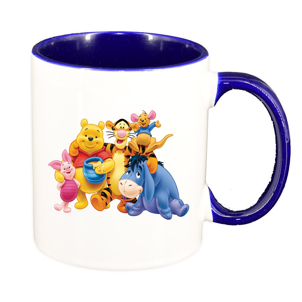 Cana Winnie the pooh, interior albastru inchis, 330ml, D1513