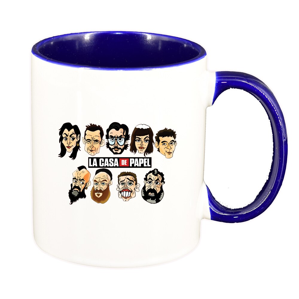 Cana La Casa De Papel, interior albastru inchis, 330ml, D1490