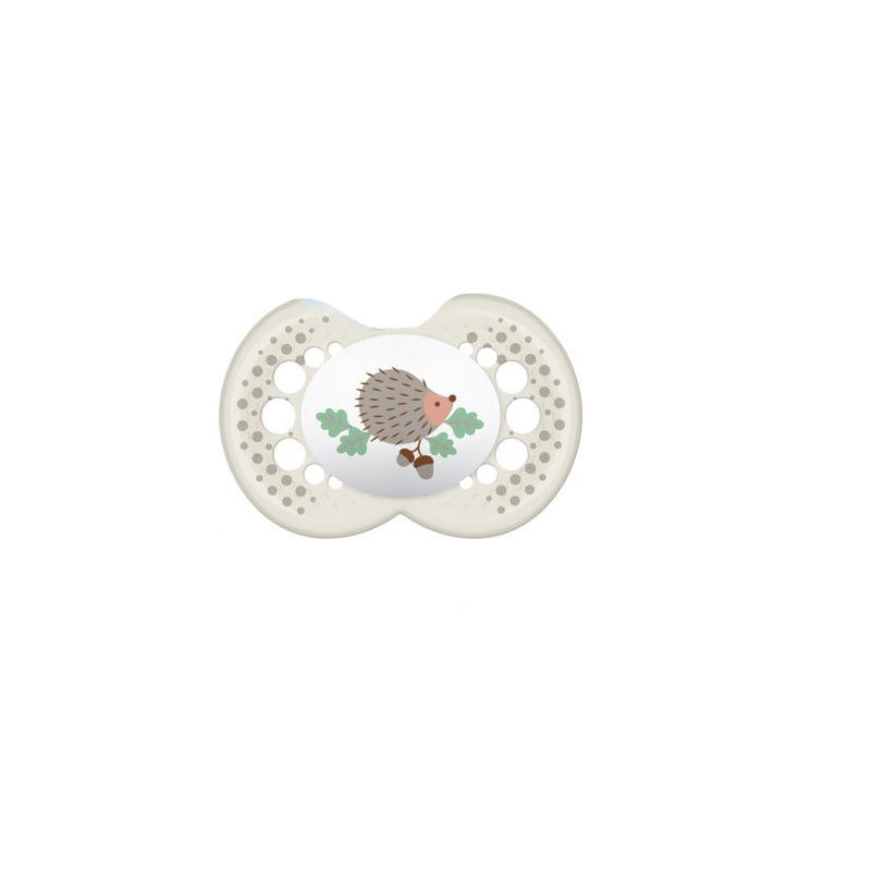 Suzeta ortodontica din silicon MAM Original 391057C, Crem 6+ luni