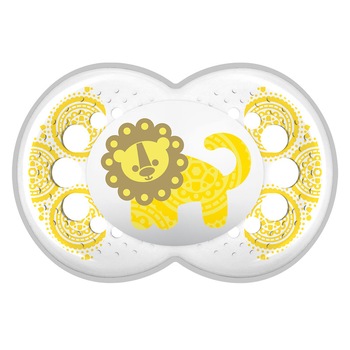 Suzeta ortodontica din silicon MAM Clearline 667633G, Galben 6+ luni Suzeta ortodontica din silicon MAM Clearline 667633G, Galben 6+ luni