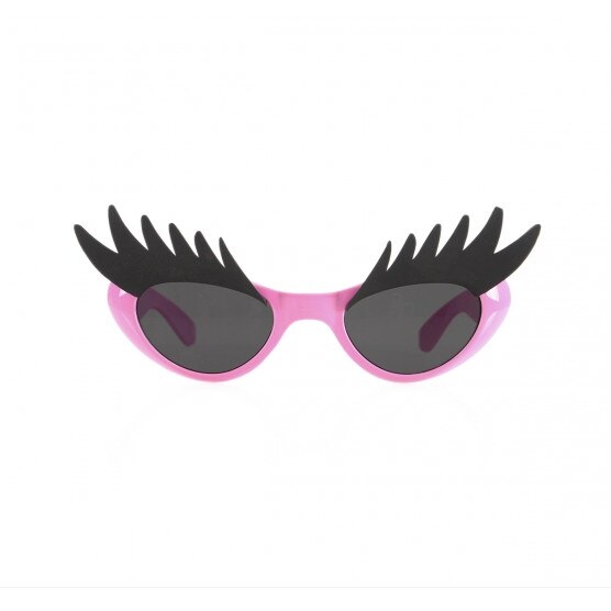 Ochelari petrecere cu gene supradimensionate, Roz