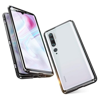 Husa 360 de grade magnetica, The Phone Closet, sticla securizata fata - spate, pentru Xiaomi Mi Note 10 Pro, Negru Husa 360 de grade magnetica, The Phone Closet, sticla securizata fata - spate, pentru Xiaomi Mi Note 10 Pro, Negru