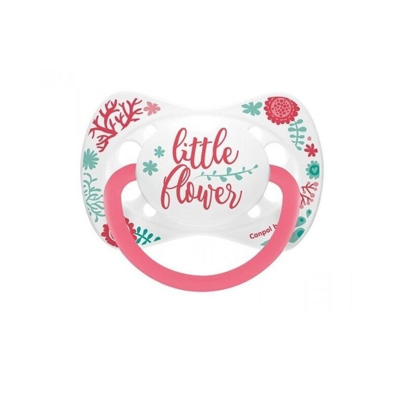 Suzeta Canpol cu tetina din silicon, +18 luni, little flower