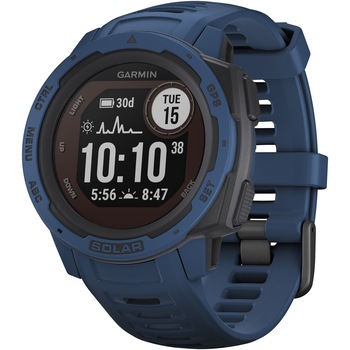 Ceas smartwatch Garmin Instinct Solar, GPS, Tidal Blue Ceas smartwatch Garmin Instinct Solar, GPS, Tidal Blue