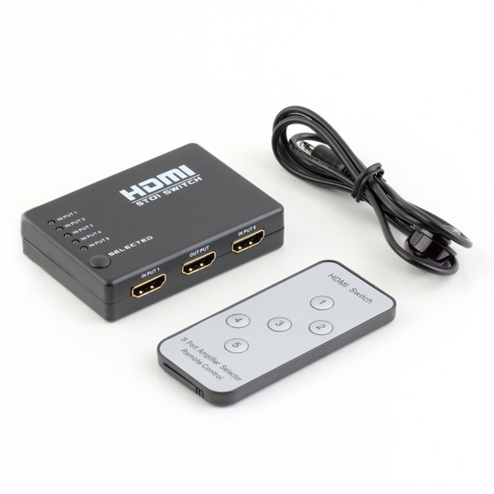 Суич DT 3 port HDMI, Черен - 18226