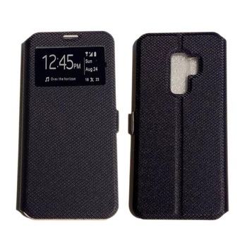 Husa de protectie pt Huawei P40 lite E, S-View , Silicon+ Piele ecologica , Negru Husa de protectie pt Huawei P40 lite E, S-View , Silicon+ Piele ecologica , Negru