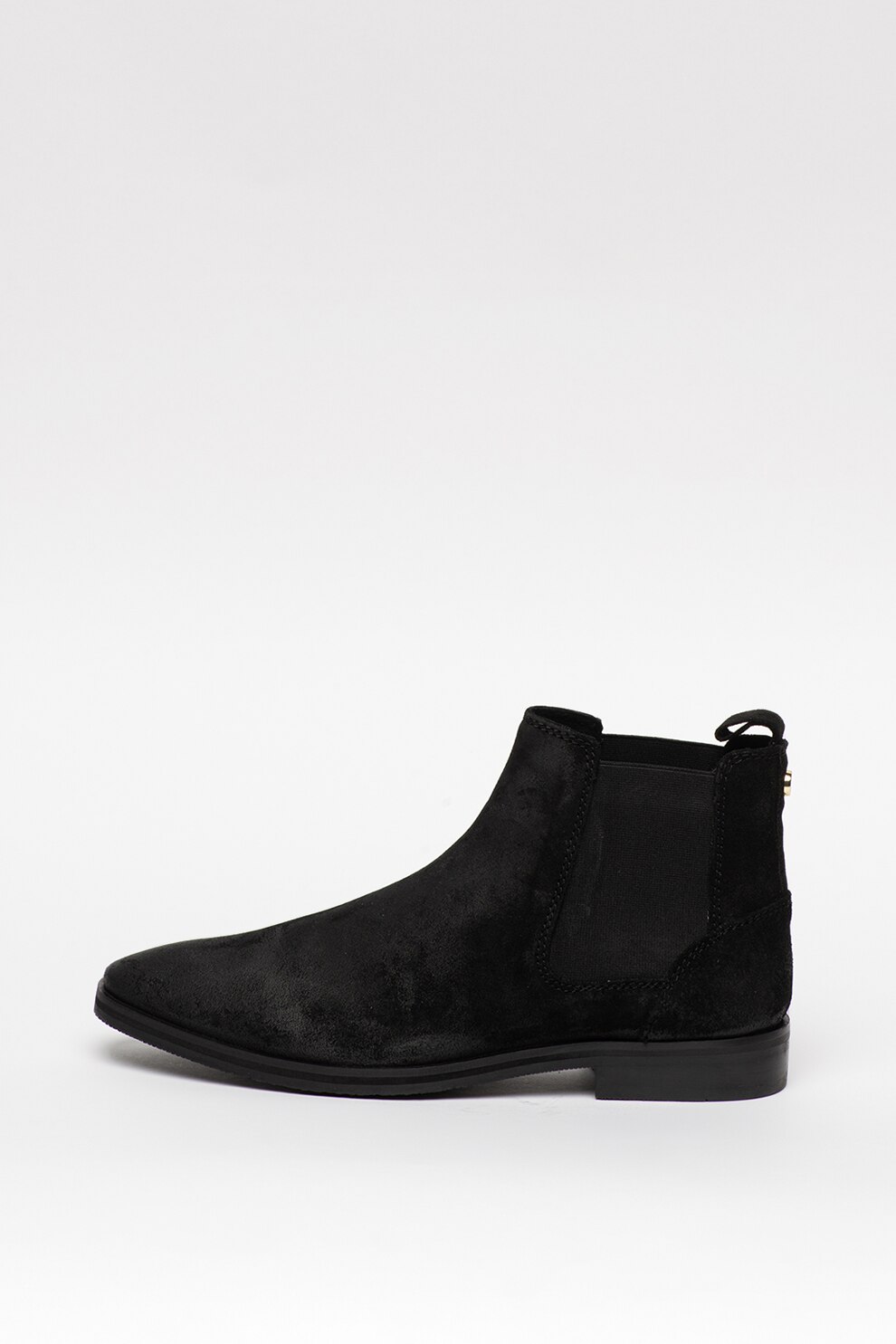 Steve Madden, Ghete Chelsea din piele intoarsa Bess, Negru