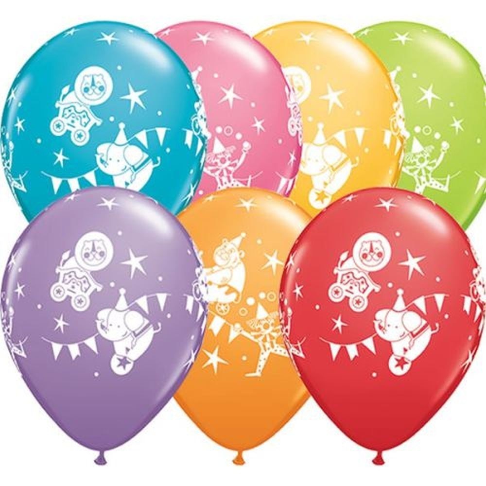 Set 5 baloane 11'' inscriptionate Parada de Circ, Qualatex